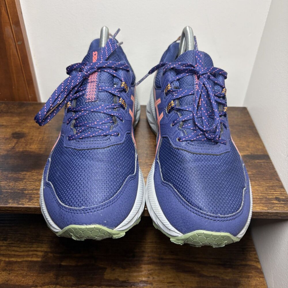 Size 8.5 Wide Womens - ASICS Gel Venture 9 Indigo Blue Papaya Trail Running Shoe - Picture 3 of 6